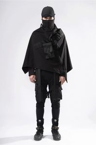 Heren Trench Coats Coat Men Pt-Cape-1 Poncho Techwear NinjaGear Darkwear Outdoor Punk Des