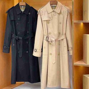 Heren Trench Coats Designer Westminster Classic brede schouder Gladde heren- en dames dezelfde tie -up waterdichte windbreaker 0DS4