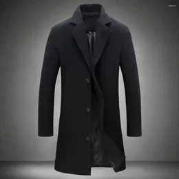 Heren Trench Coats Fashion overjas zachte kleding spandex lange mouw mannen jas polyester voor het dagelijkse leven