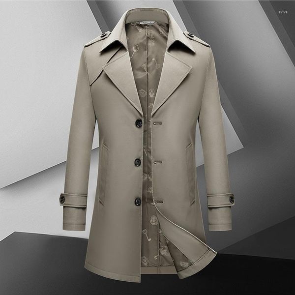 Hommes Trench Coats Haute Qualité Blazer Hommes Style Britannique Élégant Mode Travail Partie Senior Simple Business Gentleman Costume