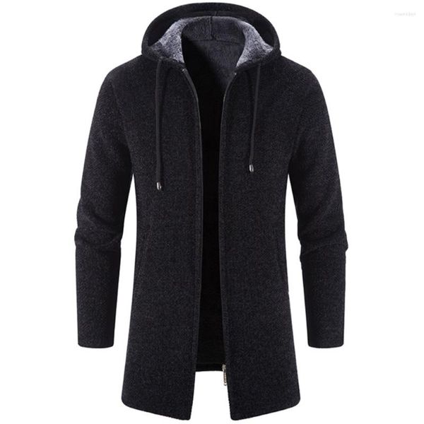 Trenchs pour hommes Veste 2023 Couleur unie Automne et hiver Cardigan en cachemire Chenille Pull extérieur Manteau Coupe-vent