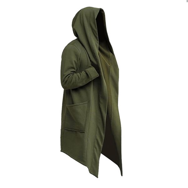 Trenchs pour hommes Jodimitty Hommes Sweats à capuche Noir Hip Hop Manteau Sweats à capuche Veste de mode Manches longues Manteaux de l'homme Manteaux d'extérieur 220908