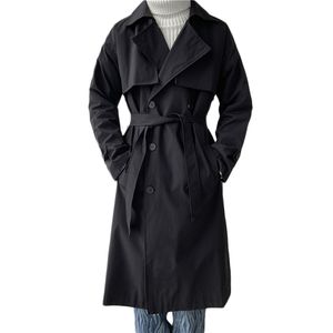 Männer Trenchcoats Koreanische Mode Trend Lose Casual Gürtel Mantel Frühling Langarm Männer Frau Mantel Große Größe Streetwear 230925