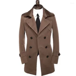 Trench Cods Coats Corée Mid Young Coat Mens Spring Automne Abrigos Longueur Roupas Maculinas Erkek Mont Jacket Slim Fit