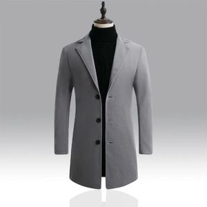 Heren Trenchcoats Koreaanse Stijl Heren Jas Revers Knop en Casual Overjas Jassen Warme Lange Uitloper Lente Windjack 231027