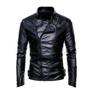 Trenchs pour hommes Veste en cuir pour hommes automne et hiver vintage moto revers imperméable niveau supérieur pour les hommes en Europe Amérique 231012