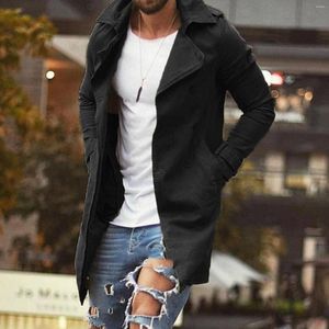 Hommes Trench-Coats À Manches Longues Mi-Longueur Slim Fit Surdimensionné Coupe-Vent Veste 5xl Pluie Grand Hommes Imperméable En Cuir
