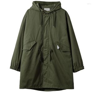 Heren trenchcoats M51 kapmantel losse pasvorm militaire stijl herfst lente lange jas vintage mannelijke kleding