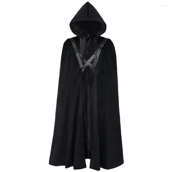 Capas de zanjas para hombres Caballeros medievales Halloween Cloak Maxi Cape Velvet Disfraz Larp Pirate Leater Armor Men Warrior Viking para