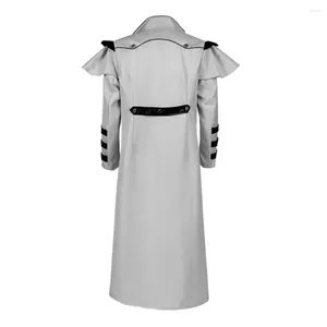 Heren Trench Coats Medieval Performance Costume Royal Gotic Steampunk Cosplay Coat voor Halloween Stage Show Retro Color
