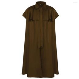 Gabardina para hombre Medieval Renacimiento Guerrero Rey Capa Retro Gótico Caballero Escenario Fantasma Diablo Mago Vampiro Disfraz Cosplay Sacerdote Cabo