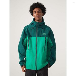 Heren Trench Coats Men's Color Matching Hip-Hop Tide Brand Waterdicht Loose paar Hooded Wind Breakher Jacket Gorpcore Jackets For Men
