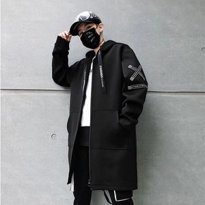 Heren Trench Coats Mannen # 39; S Casual Jassen Mannelijke Lading Hooded Jas Koreaanse Streetwear Mode Oversize Kleding Hip Hop Windbreaker