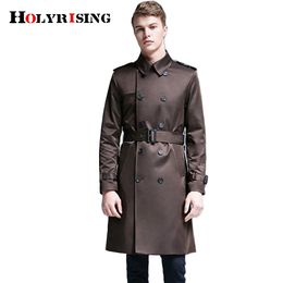 Trenchs pour hommes manteau Long pour hommes gabardina hombre jaqueta masculina S 6X double boutonnage long bureau trench coat 231110