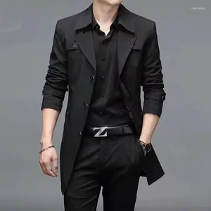 Heren Trench Coats Mens Business Jacket 2022 Fashion Autumn Men Cotton Wind Breakher Jackets Overcoat Male Casual Outdarse Coat Y879