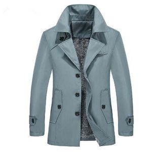 Heren Trench Coats Mens Coat Fashion Designer Men Long Autumn Slim Brand Jacket Windbreaker plus UOMO