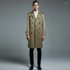 Heren Trench Coats Mens Man Long Coat Men Kleding Slim Fit Britse dubbele borsten overjas mouw 2024 Designer Spring 4xl
