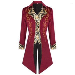 Heren trenchcoats heren Steampunk Vintage rokjasje Gothic Victoriaanse geklede jas uniform Halloween kostuum feest schoolfeest smoking heren XXL