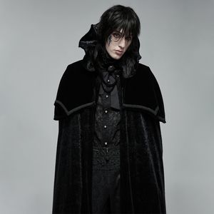 Trenchs pour hommes Punkrave Cape Gothic Nuit Dark Trame Velours Jacquard Tissu Stage Performance Copslay Cape 230914