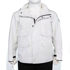 Heren Trench Coats Quality Spring Heren Dames CG Meaford Windscheper Jacket Outsed Weer Coat Water Winddicht Hoodie Zwarte Badgemen's Men's mannen