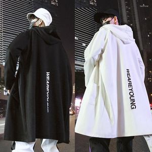 Herengeul Lagen Leer en herfst Long Wind Breaker Thin Coat Trend Koreaanse slanke jasjes Coatmen's Fran22