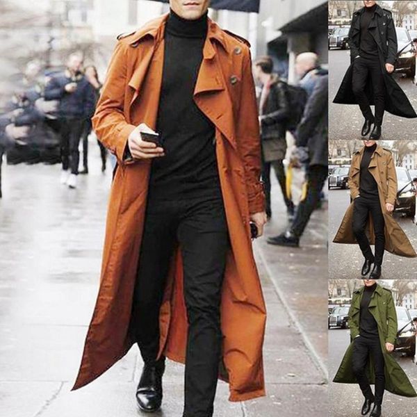 Gabardina para hombre primavera otoño 2023 básica sólida Casual manga larga moda chaqueta masculina ropa de calle al aire libre