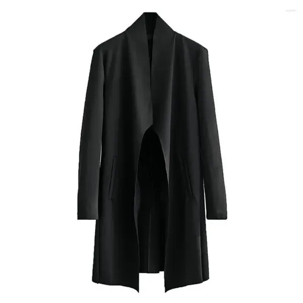 Trenchs pour hommes printemps automne mi-longueur Cape pardessus coupe-vent hommes mince beau lâche haut haut vêtements masculins