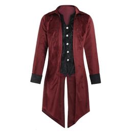 Trenchs de Trenchs Hommes Steampunk Vintage Tailcoat Hommes Femmes Long Gilet Manteau Victoria Costume Gothique Tuxedo Outfit Redingote Uniforme Pour Adulte 230831