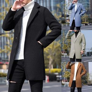 Trench Coats Men's Elemy Men Brillbreaker Coat Streetwear Turnown Collar Collar Temperment chaud All Match Veste Couleur Couleur