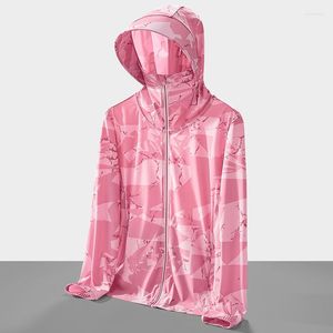 Trenchs pour hommes été Y2k femmes glace soie à manches longues vêtements de protection solaire Protection UV à capuche Camouflage manteau vestes pour hommes