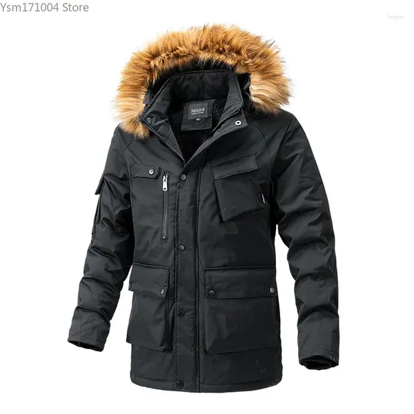 Trenchs de hommes manteaux d'hiver coupe-vent chaud et coupe-vent Parker doudoune de haute qualité en plein air décontracté hommes vêtements longs