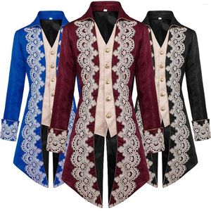 Mannen Trenchcoats Vrouwen Mannen Steampunk Victoriaanse Middeleeuwse Jas Tuxedo Halloween Cosplay Kostuum Slipjas Gothic Punk Japon Outfit Overjas