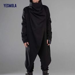 Trenchs de hommes Yesmola manteau manteau irrégulier Streetwear col roulé mode cape vêtements d'extérieur style punk vestes homme S5XL 230331