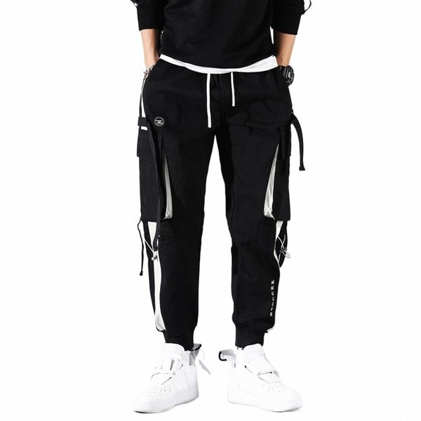 Pantalons pour hommes Cargo Harlem Plus Hip Hop Casual Sports Neuf Pantalons Pantalons de taille ample Pantalons de survêtement pour hommes Pantalons de survêtement avec cordon de serrage R7DG #