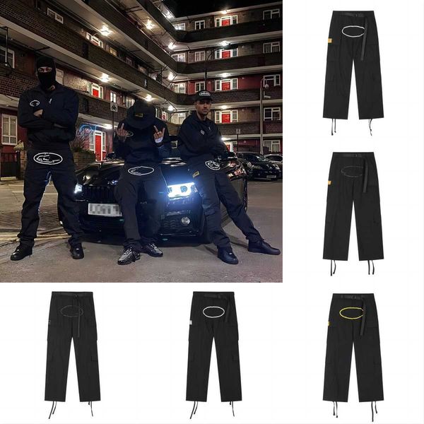 Pantalones de hombres Pantalones de carga Y2K Pantalones Cortez Pantalones Harajuku Impreso Alcatraz Multi Pocket Jumpsuit Hip-Hop Punk Rock Wide Leg Devil Island Super Street Bottom Al Al