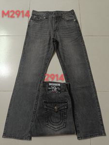 Homme vrai jean pantalons longs hommes ligne grossière super religion jean vêtements homme décontracté crayon bleu noir Denim pantalon M2914