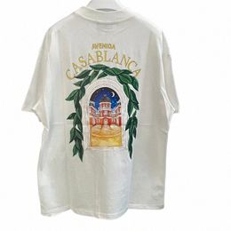 T -shirts voor heren 2023 Zomer Casablanca T -shirts Hoge kwaliteit Letter Afdrukken Korte mouw Tops Casa Blanca Cott Losse T -shirt voor mannen Vrouwen 230731 O6GG#
