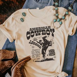 Heren T -shirts American Cowboy Retro Hippie grafisch tee vintage Western Rodeo T -shirt cowgirl oversized korte mouw boho t -shirt tops 230411