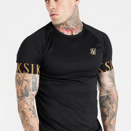 Heren t -shirts casual t -shirt heren sik zijden merk zomer ademend borduurwerk siksilk t -shirt slanktops tee mode kleding 230325