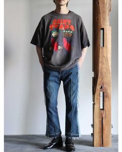 Camisetas para hombre Diseñador Moda Saint Michael camiseta Figura de dibujos animados Cuello redondo Manga corta High Street American Casual Pareja Camiseta popular