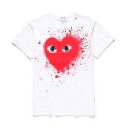 Heren T-shirts Designer Tee Com Des Garcons Play Klassieke Rood Hart Korte Mouw T-shirt Wit Dames T-shirt