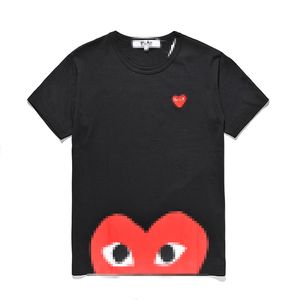 T-shirts pour hommes Designer Tee Com Des Garcons Play Red Heart T-shirt à manches courtes Noir Womens Tee xl