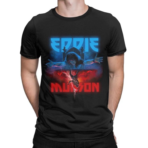 Magliette da uomo Eddie Stranger Club Munson Things Stagione 4 Abbigliamento in cotone Camicia girocollo a maniche corte vintage Idea regalo TShirt 230110