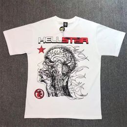 T-shirts voor heren Hellstar 100 katoenen T-shirt met hersenprint High Street 1 losvallend korte mouwen geschikt voor zowel mannen als vrouwen 230731