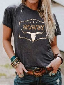 Heren t -shirts howdy t -shirt land zuidelijke t -shirt rodeo cowgirl western shirts stuur schedel schedel luipaard t -shirt zomer vintage tees 2023 230411