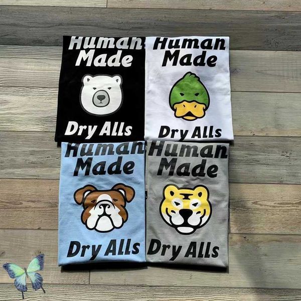 T-shirts pour hommes T-shirt à manches longues à manches longues Tigre Polar Bear Canard Bulldog Chiot Animal Print G230131