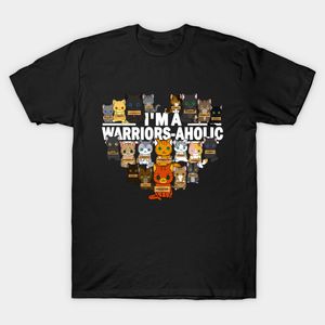 T-shirts voor heren Ik ben een Warriorsaholic nieuwigheid Cat Lovers Warrior Gift T-shirt 100 katoen met korte mouwen ONeck T-shirt Casual heren top 230810