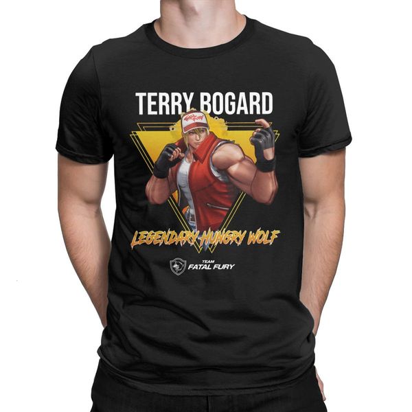T-shirts pour hommes King Of Fighters XV légendaire loup affamé Terry Bogard pur coton t-shirt à manches courtes t-shirts col rond hauts grande taille 230110