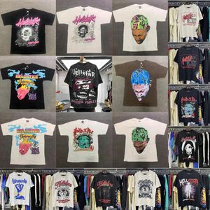 T-shirts pour hommes Hommes Hellstar Shirt Top Qualité Coton Hommes Tshirt Graphique Tees Streetwear Hip Hop Mode Chemise Femmes Oversize Blanc Noir Lâche Tee Court