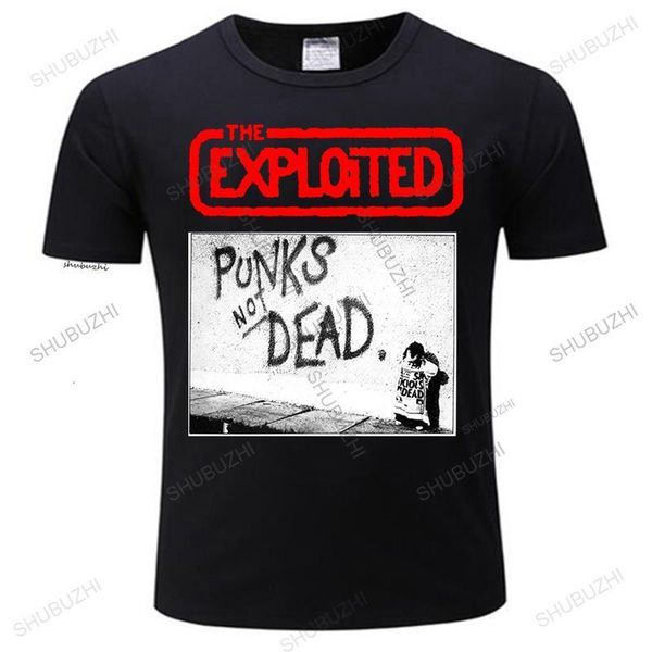 T-shirts pour hommes T-shirts en coton de luxe pour hommes Vêtements de marque The Exploited PunkS Not Dead T-shirt Vintage Black Print T-shirt Funny Top Tees 230110